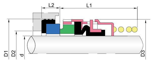 Gu h-ìosal Elastomer Mechanica Seals-GW1A A