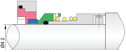 OEM mechanikus tömítések-GW92-42 A