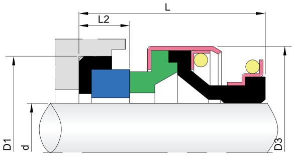 Teygjuefni Hér Mechanical Seals-GW301 a