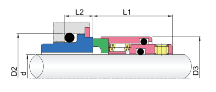 Grundfos bomba mecánica Seals-GWGLF-20 un