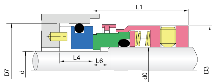 Multi-spring Mechanical Seals-GW8T A