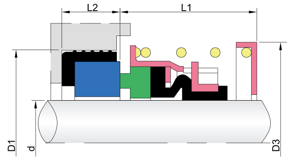 Gu h-ìosal Elastomer Mechanica Seals-GWFBD A