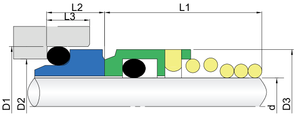 Enkele Lente Meganiese Seals-GW120 n