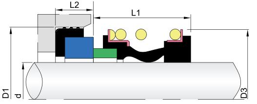 Elastomeeri alla Mechanica Tiivisteet-GW192K