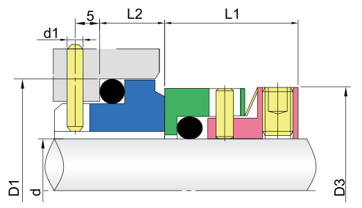 Multi-sezon prentan Mechanical Seals-GW68C Yon