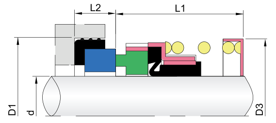 Teygjuefni Hér Mechanical Seals-GW10 a